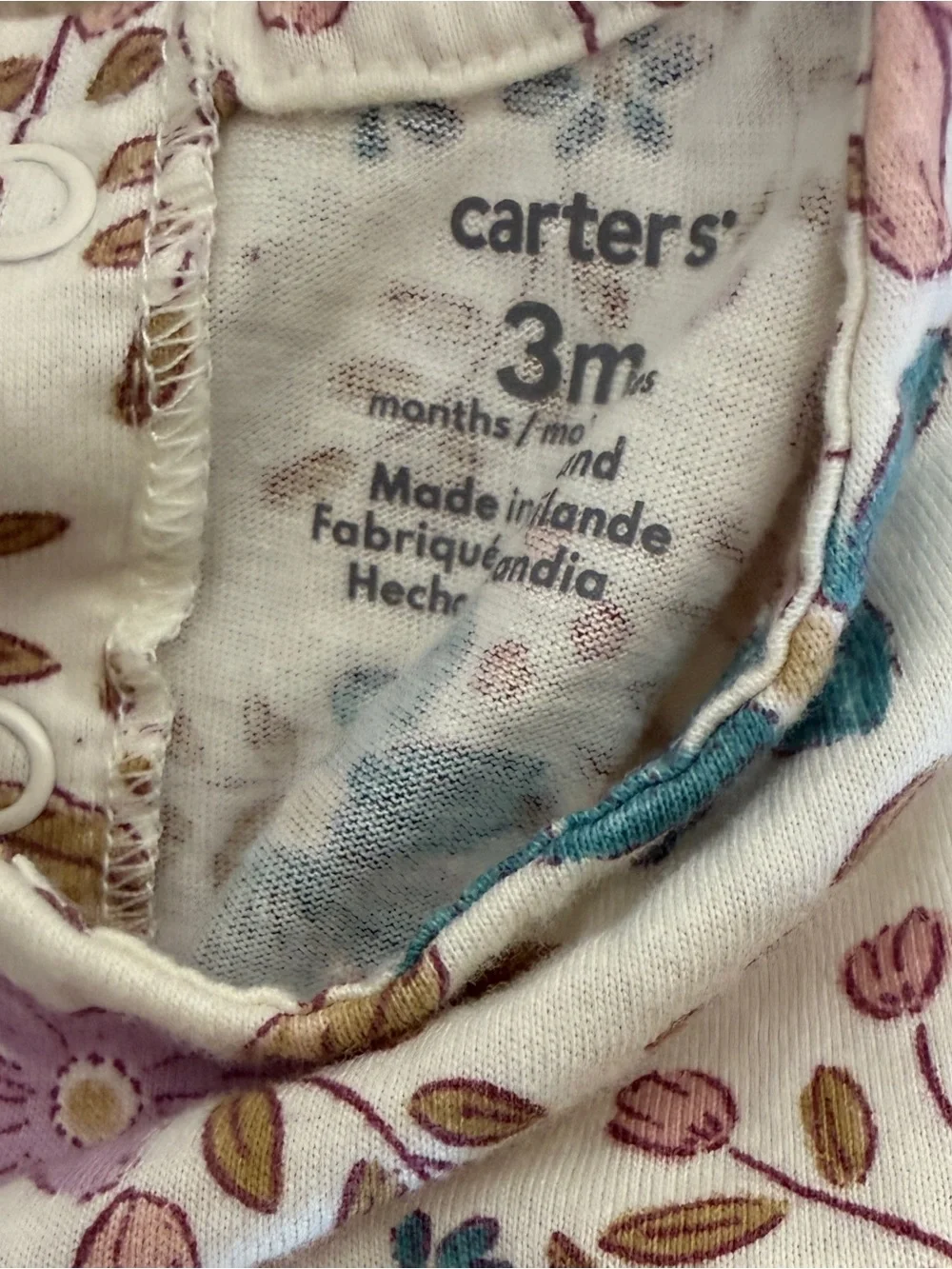 Carter's Baby Girl Clothing Bundle Newborn & 0-3 Months Floral Bodysuits Rompers
